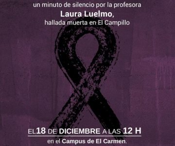 Un minuto de silencio por la profesora Laura Luelmo, 18 Diciembre a las 12H